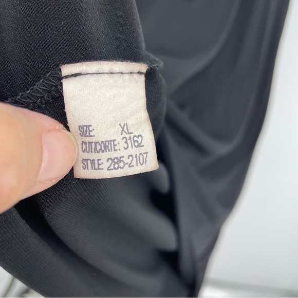 Duo Maternity Little Black Dress wrap ruched Sz XL 16-18 - Picture 5 of 8